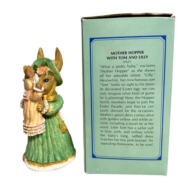 The Victorian Collection “Mother Hopper with Tom & Lilly” Easter Figurine 1994 - Picture 2 of 6